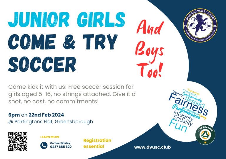 Junior Girls & Boys Come & Try Session